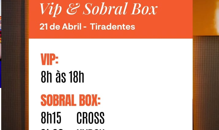 Academias VIP e Sobral Box ajustam funcionamento para o feriado de Tiradentes