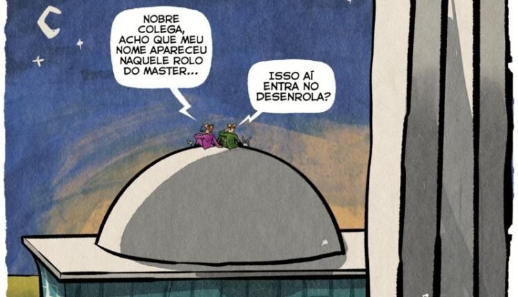 Irregularidades acadêmicas – charge de Fraga questiona alcance do 'Desenrola'