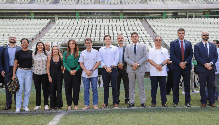 te à Arena Castelão em preparação para os jogos da Copa do Mundo Feminina 2027