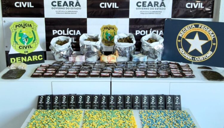 Polícia Civil do Ceará desarticula esquema de tráfico e apreende mais de 14 kg de entorpecentes em Fortaleza