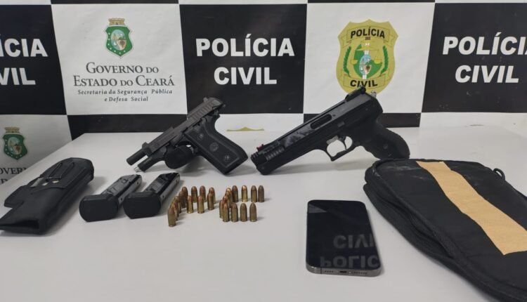 posse irregular de arma de fogo. O indivíduo estava sendo investigado por supost