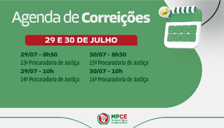 Corregedoria do MPCE intensifica fiscalização com correições em procuradorias de justiça de Fortaleza