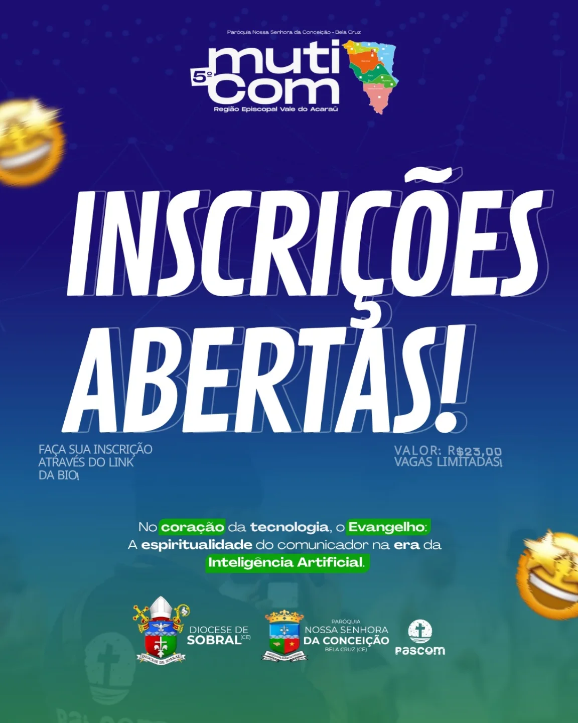 Muticom do Vale do Acaraú abre inscrições para debater fé e inteligência artificial