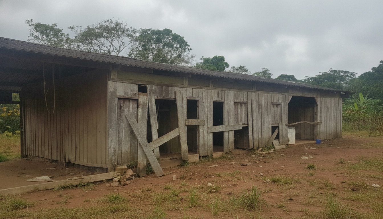 Trabalhador resgatado no Pará vivia em barraco com porcos e alimentação precária