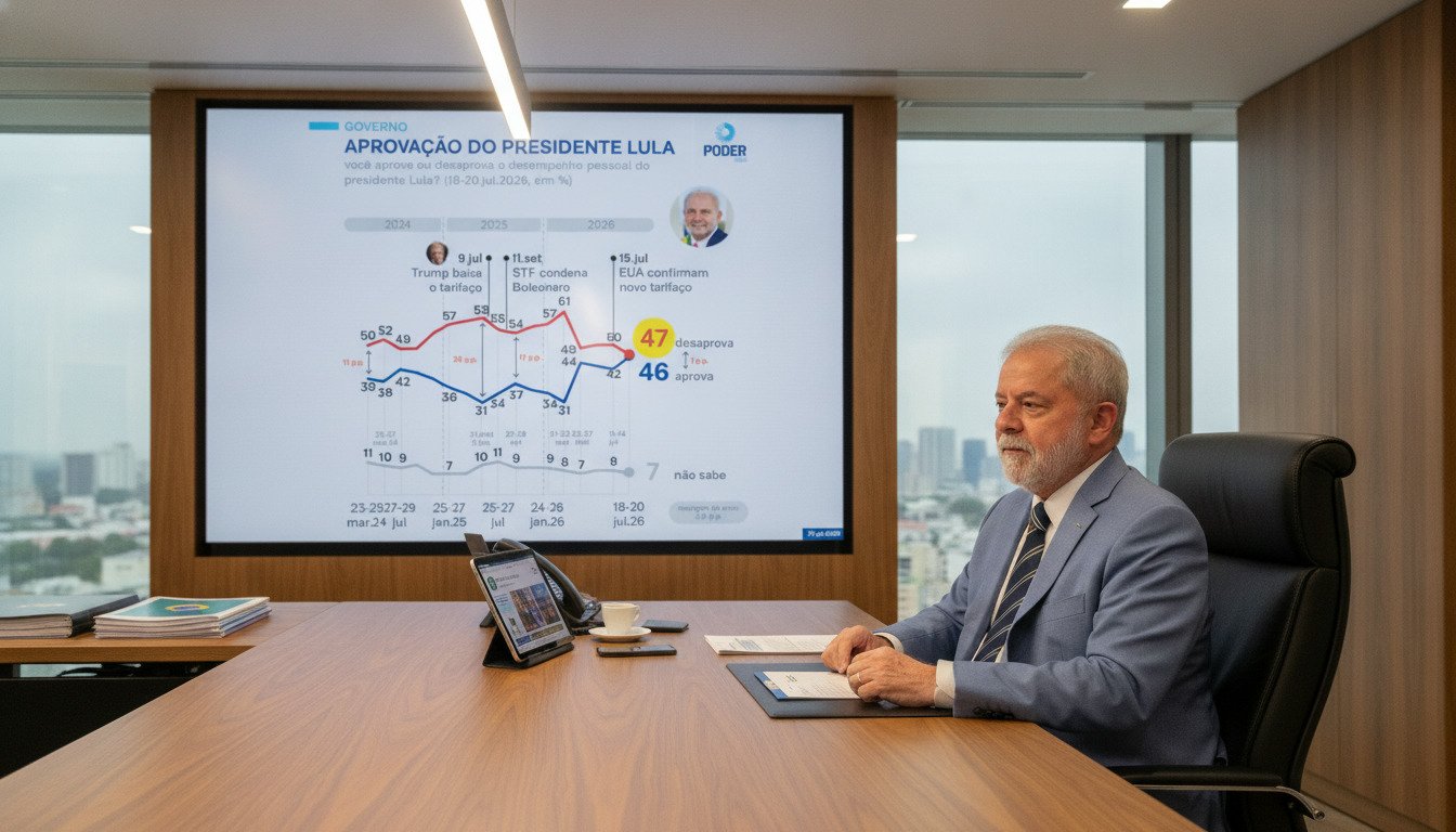 Aprovação de Lula cresce após tarifas dos EUA e PT lança campanha ‘o Brasil Não Se Entrega’