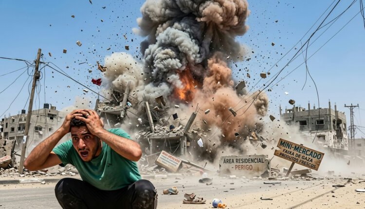 Ataque aéreo israelense em Gaza devasta prédio e deixa mortos, incluindo criança