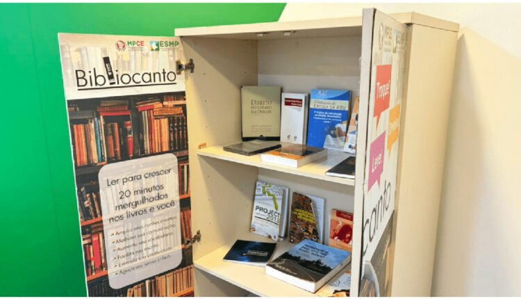 Bibliocanto da ESMP incentiva leitura e troca de livros para ampliar conhecimento