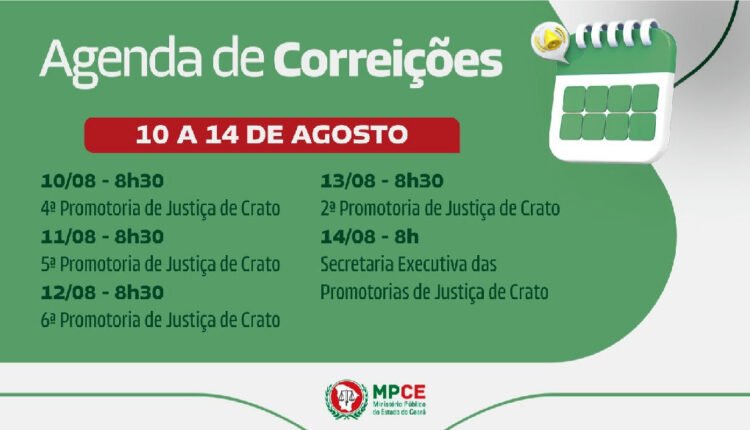 Corregedoria do MPCE inicia série de correições em promotorias de justiça de Crato