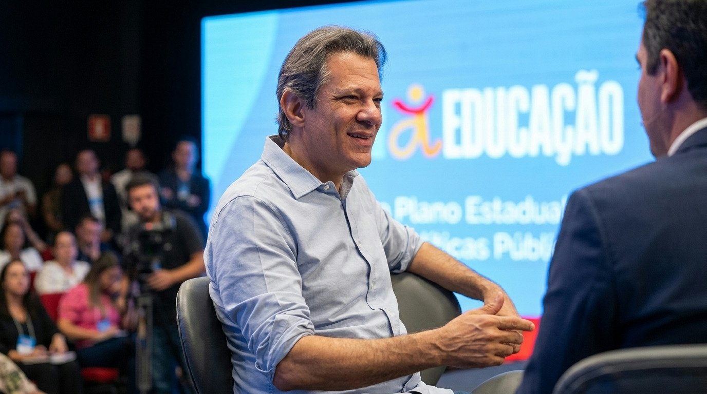 Fernando Haddad reage a Datafolha e detalha plano para educação em evento na capital paulista