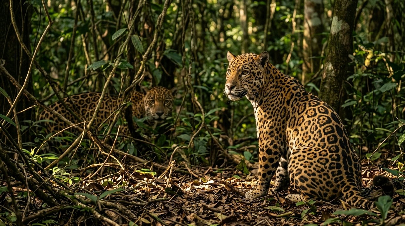Onças-pintadas: Casal inusitado é flagrado em parque nacional