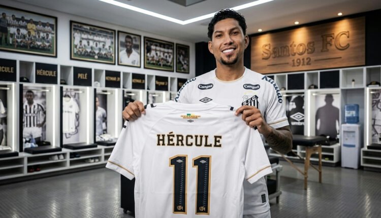 Robinho Jr. homenageia pai em campo durante ação de Dia dos Pais do Santos