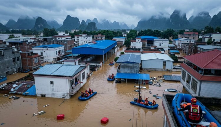 Tufão Narra causa inundações e desloca mais de 50 mil pessoas no sudoeste da China