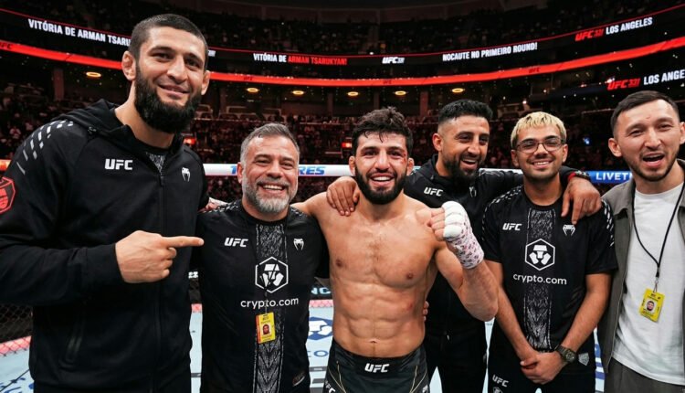 Arman Tsarukyan brilha no UFC 331 e nocauteia brasileiro Maurício Ruffy no primeiro round