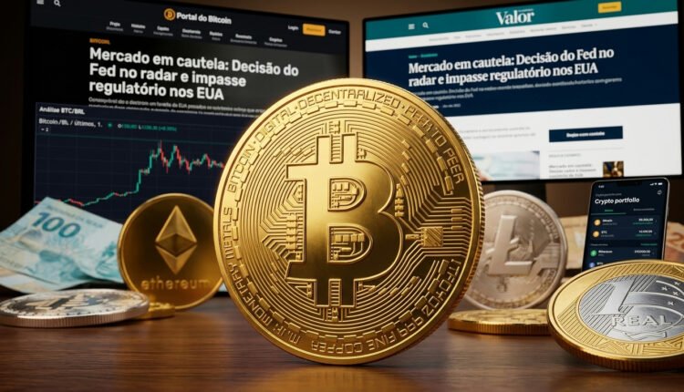 Bitcoin recua sob cautela do mercado à espera de decisão do Fed e impasse regulatório