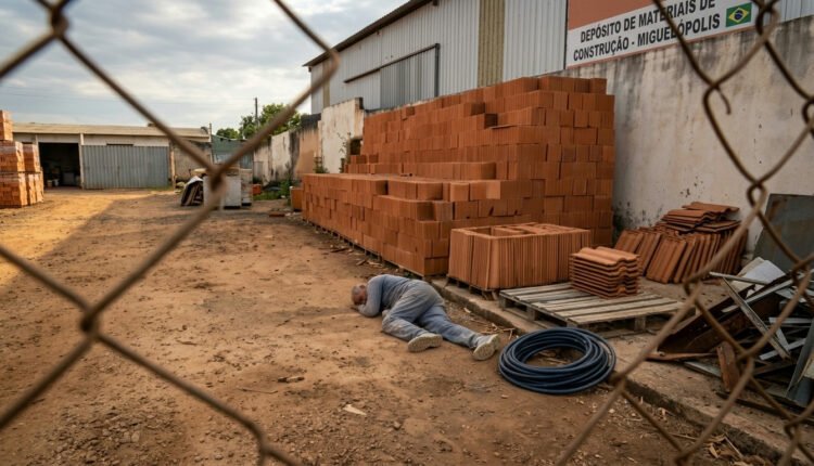 Cão de guarda impede furto e ladrão desmaia em depósito de materiais em Miguelópolis