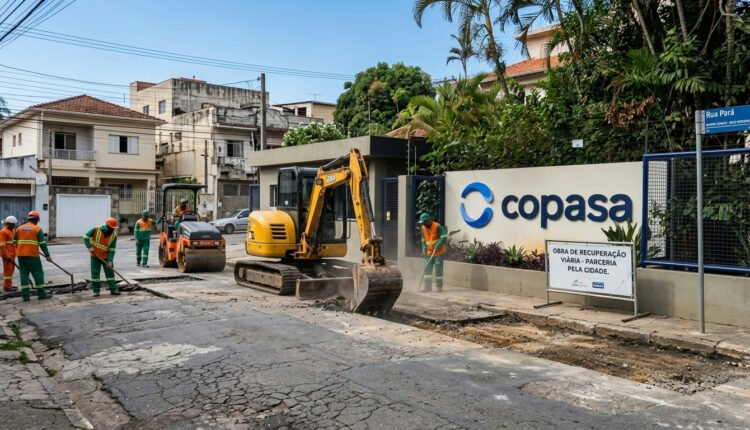 Copasa pagará R$ 300 milhões para recuperar ruas danificadas em Belo Horizonte