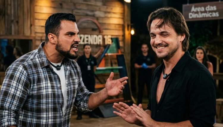 Daniel Erthal e Renê Thristan: embate acalorado marca dinâmica em a Fazenda 18