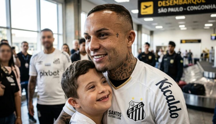 Everton Cebolinha desembarca em São Paulo e já veste a camisa do Santos