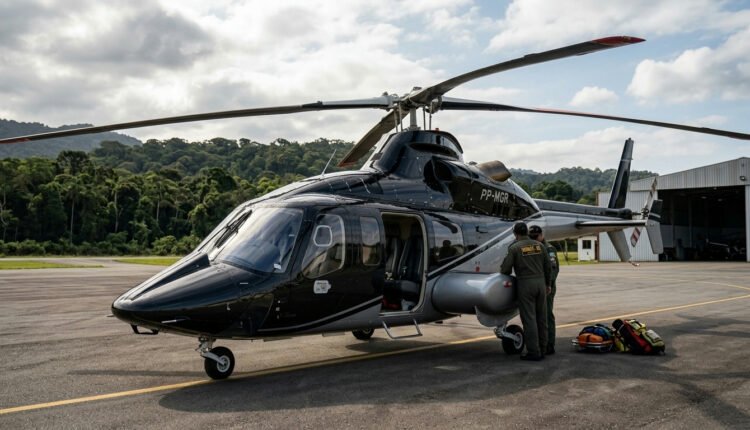 Helicóptero desaparecido com cantor Rick em Santa Catarina: buscas continuam em área de mata