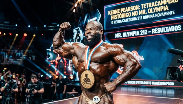 Keone Pearson faz história no Mr. Olympia 2026 e garante tetracampeonato na categoria 212