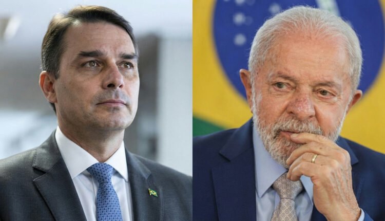 Lula e Flávio Bolsonaro: pesquisa aponta empate técnico em cenário de segundo turno