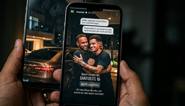 Neymar revela contratação de Philippe Coutinho pelo Santos em post no Instagram