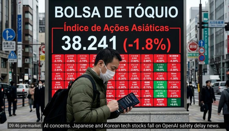 Preocupações com segurança da inteligência artificial abalam mercados asiáticos e derrubam ações de tecnologia