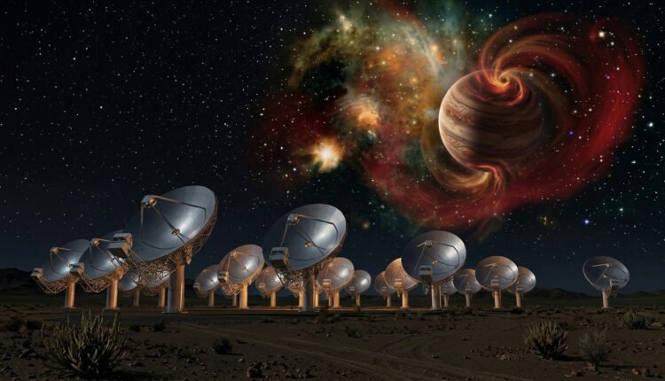 Sinal de rádio inédito: exoplaneta β Pictoris b revela campo magnético a 63 anos-luz