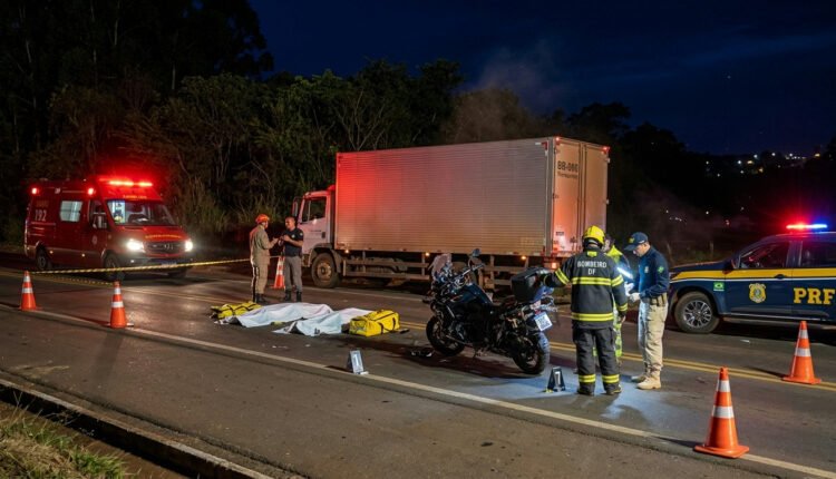 Tragédia na Br-080: Colisão entre caminhão e moto resulta em duas mortes em Brazlândia