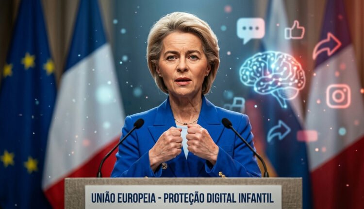 União Europeia propõe veto a redes sociais e IA para menores de 15 anos e debate riscos digitais