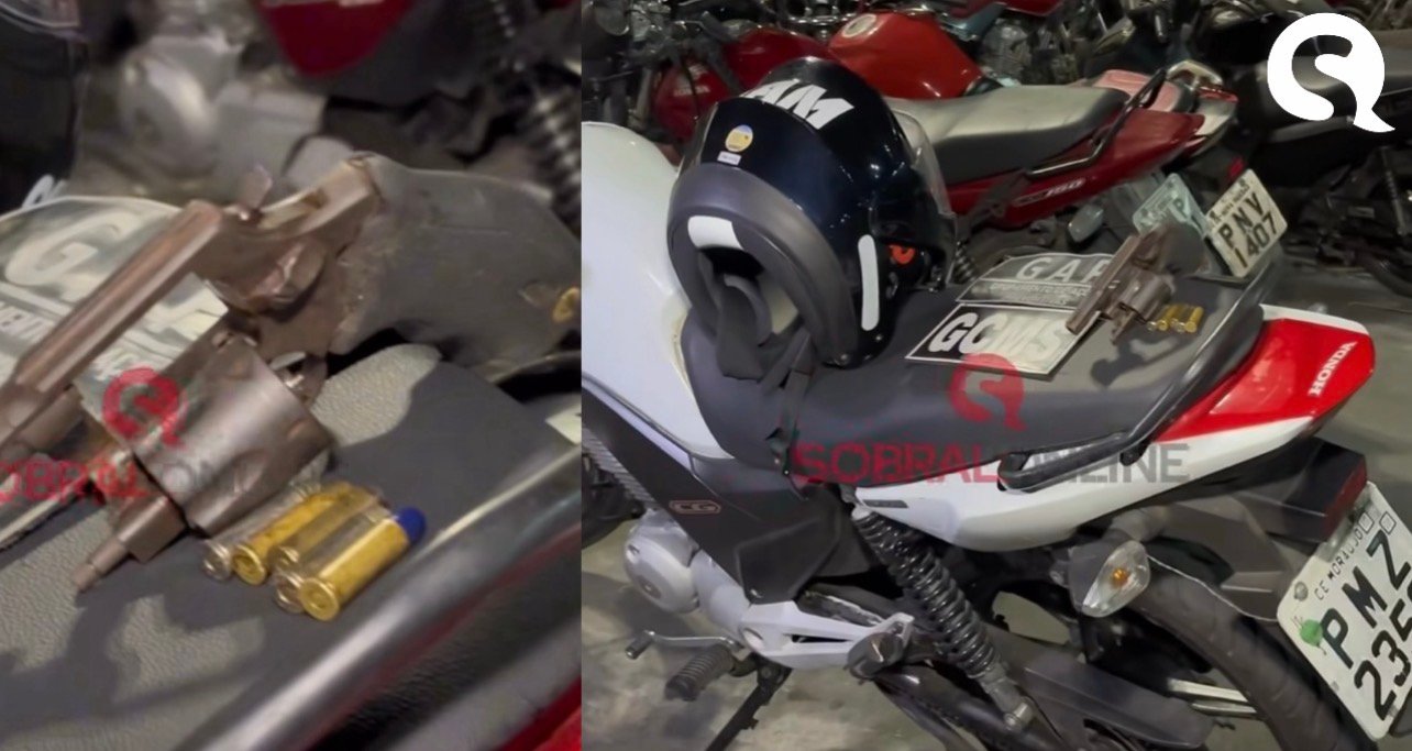 Dois adolescentes são apreendidos com moto roubada e revólver municiado no bairro Cohab III, em Sobral
