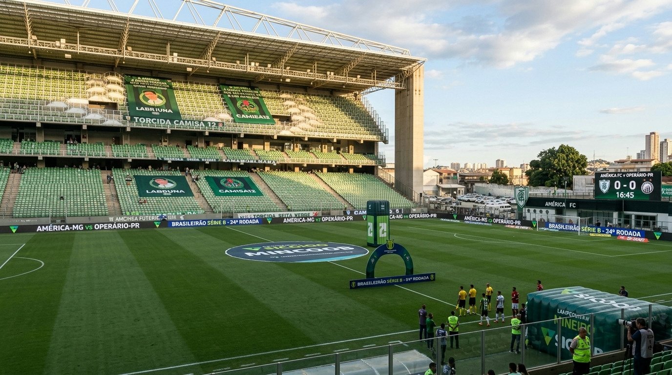 Brasileirão Série B coloca América-mg e Operário-pr frente a frente em Belo Horizonte