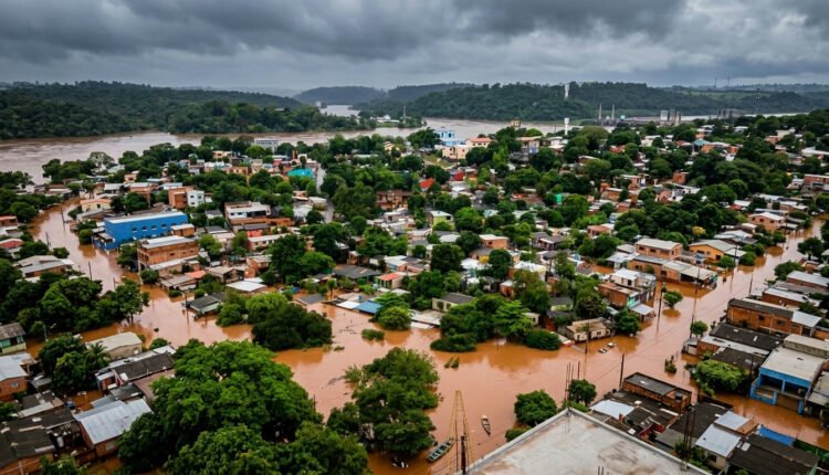 Elevação do rio Paraná: Itaipu alerta para riscos em áreas brasileiras após cheia