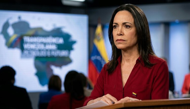 María Corina Machado exige eleições na Venezuela e transparência no petróleo até 2027
