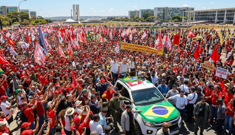 Mobilização em Brasília marca o primeiro ato de Lula no segundo turno